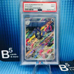 2024 POKEMON PAF EN-PALDEAN FATES ILLUSTRATION RARE #224 WUGTRIO PSA 9 - Image 1
