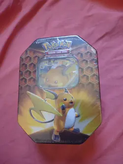Sealed Pokemon TCG: 2019 Hidden Fates Raichu GX tin Sun&Moon - Image 1