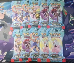 10 Pokemon Journey Together Sleeved Booster Packs In Hand Lot Of 10 ✅ - Image 1