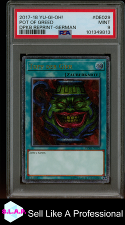 POT OF GREED DPKB REPRINT-GER YU-GI-OH! KAIBA REPRINT 2017-2018 DE029 PSA 9 - Image 1