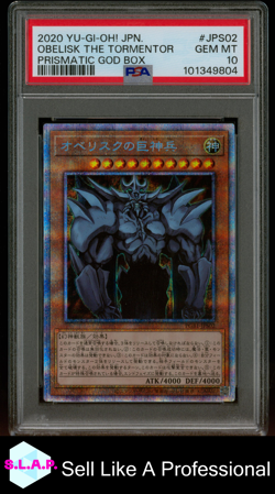 OBELISK THE TORMENTOR PRISMATIC GOD BOX YU-GI-OH! JAP PGB1 2020 JPS02 PSA 10 - Image 1