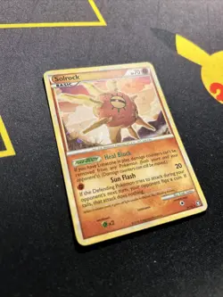 Solrock 9/102 LP -Vintage Holo Pokemon Card- HGSS Triumphant *SWIRL* - Image 3