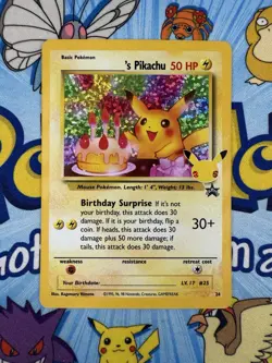 Happy Birthday Pikachu Holo 24 Celebrations Birthday Pokemon Card NM - Image 1