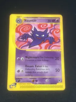 💥 Haunter 2002 Pokemon Vintage Card # 80/165 Expedition E-Reader Non Holo Foil - Image 1