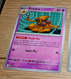 POKEMON MEGA EVOLUTION CARD CARTE KADABRA 055/132 MEG ME01 FR MINT 2025 - Image 1