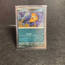 Pokemon TCG Scraggy 186 Black Star Promo Cosmos Holo Card NM - Image 1