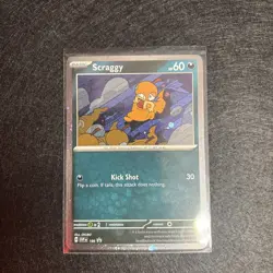 Pokemon TCG Scraggy 186 Black Star Promo Cosmos Holo Card NM - Image 3