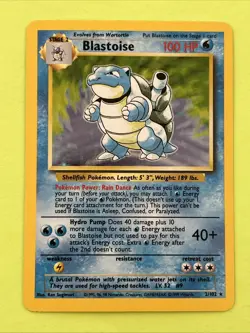 Blastoise 002/102 Base Set Holo (NEVER PLAYED) Nice Card - Image 1