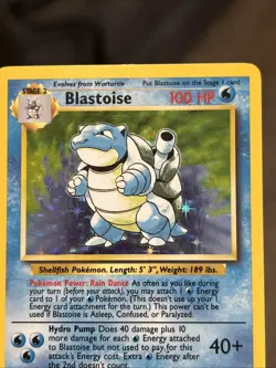 Blastoise 002/102 Base Set Holo (NEVER PLAYED) Nice Card - Image 2