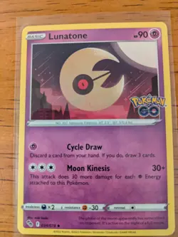Pokemon Go TCG Card Lunatone 034/078 - Image 1