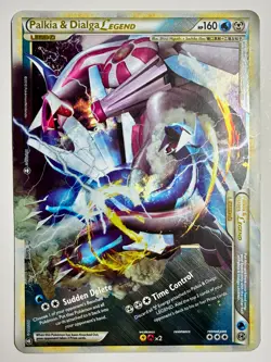 Palkia and Dialga Legend Oversize Jumbo Pokemon Card 160 HP 102/102 Holo Rare! - Image 1