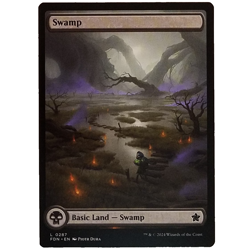 x1 Swamp 0287 Full Art Basic Land FDN MTG M/NM Black Foundations - Image 1