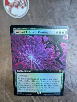 MTG, Web of Life and Destiny (#0268), Spider-Man, Extended Ar - Foil, NM Mythic - Image 1