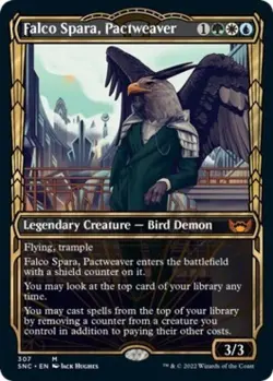 Falco Spara, Pactweaver (Showcase) - Near Mint MTG Streets of New Capenna - Image 1
