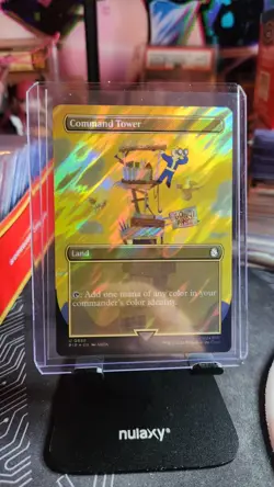 MTG PIP Command Tower Borderless Surge Foil #0888 Mint Fallout - Image 1