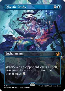 Rhystic Study (Anime Borderless) - Near Mint MTG - Image 1
