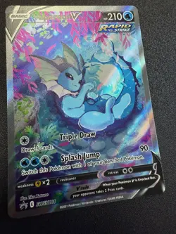 Vaporeon V SWSH181 Alt Art Full Art Holo Black Star Promo Pokemon TCG - Image 3