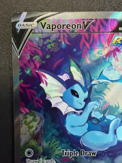Vaporeon V SWSH181 Alt Art Full Art Holo Black Star Promo Pokemon TCG - Image 4