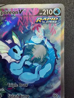 Vaporeon V SWSH181 Alt Art Full Art Holo Black Star Promo Pokemon TCG - Image 5