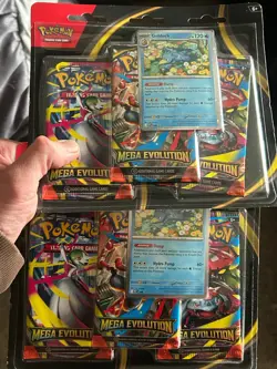 x2 Pokemon Mega Evolution 3 Pack Blister Packs (GoldDuck) Factory Sealed - Image 1