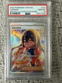 Pokemon 2024 Carmine 217/167 Full Art SIR Twilight Masquerade GEM MINT PSA 10 - Image 1