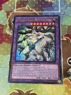 Yugioh! Dracotail Arthalion JUSH-EN006 Justice Hunters 1st Edition NM - Image 2
