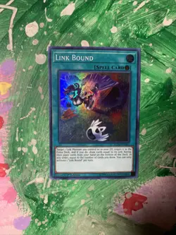 Link Bound 1st Ed. YuGiOh Flames of Destruction #FLOD-EN063 - Image 1