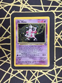🔥 Mr. Mime 6/64 🔥 Original Holo Rare Jungle Set Pokemon Card WOTC TCG 1999 - Image 1