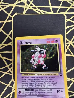 🔥 Mr. Mime 6/64 🔥 Original Holo Rare Jungle Set Pokemon Card WOTC TCG 1999 - Image 4