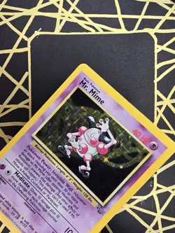 🔥 Mr. Mime 6/64 🔥 Original Holo Rare Jungle Set Pokemon Card WOTC TCG 1999 - Image 5