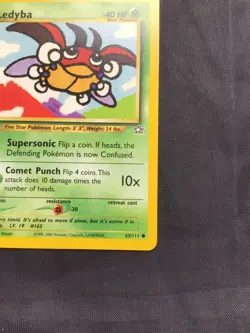 Pokemon Cards: Neo Genesis 1st Edition Common: Ledyba 63/111 - Image 4