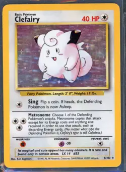 Pokemon Cards - Clefairy 5/102 - Base Set - eBay Live Sun 12th 6:30pm - Image 1