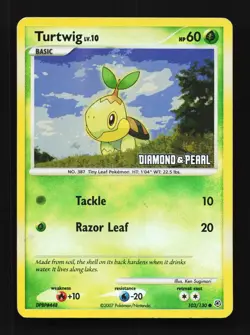 Turtwig 103/130 HP Diamond & Pearl English Pokemon Card TCG - Image 1