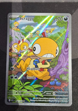 138/086 ☆ Scraggy Full Art Illustration Rare Holo S&V White Flare Pokemon Card - Image 1
