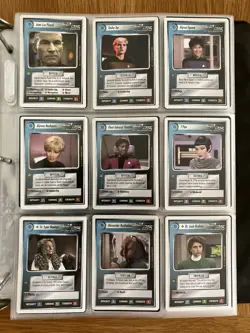383 Star Trek CCG Collector Trading Cards In Binder White Border & First Contact - Image 1
