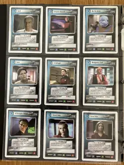383 Star Trek CCG Collector Trading Cards In Binder White Border & First Contact - Image 2