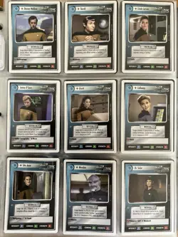 383 Star Trek CCG Collector Trading Cards In Binder White Border & First Contact - Image 3