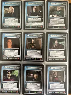 383 Star Trek CCG Collector Trading Cards In Binder White Border & First Contact - Image 5