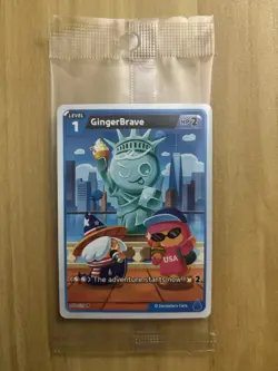 Gingerbrave Cookie Run Braverse TCG NYCC 2025 Gen Con Exclusive Promo Card Seal - Image 1
