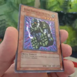 Vintage Yu-Gi-Oh! YuGiOh CCG Cards STONE STATUE OF THE AZTECS Hologram Foil 1996 - Image 4