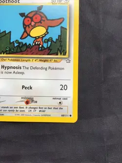 Pokemon Cards: Neo Genesis 1st Edition Common: Hoothoot 60/111 - Image 4