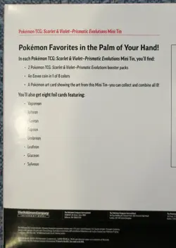 Pokemon TRADING CARD GAME 8 PACK COLLECTORS TIN SET NEW AND SEALED - Image 4