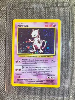 Mewtwo Holo Rare Card #10 Pokemon Base Set - Image 1