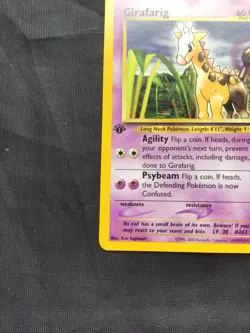 Pokemon Cards: Neo Genesis 1st Edition Common: Girafarig 58/111 - Image 5
