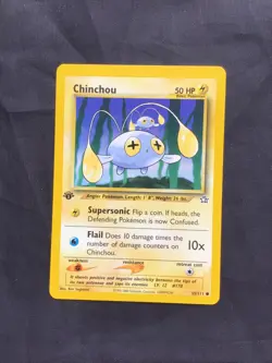 Pokemon Cards: Neo Genesis 1st Edition Common: Chinchou 55/111 - Image 1