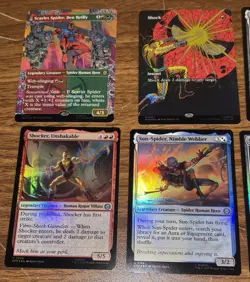 Lot Of 8 Magic The Gathering MARVEL SPIDER-MAN Cards: Foil, Rare, Uncommon, M - Image 2