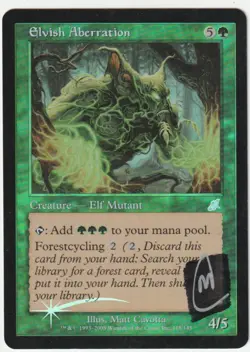 Scourge MTG FOIL Elvish Aberration Signed by Matt Cavotta - Image 1