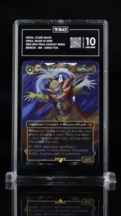 TAG 10 - Kefka, Court Mage (0543) (Borderless) (Surge Foil) Final Fantasy Foil - Image 1