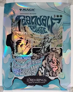 MTG - Ltd Ed Gandalf the White Foil Promo Poster - LOTR - Tales of Middle Earth - Image 1