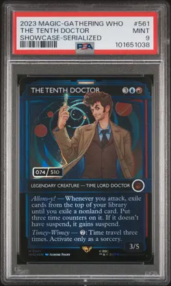 2023 MTG DOCTOR WHO SHOWCASE SERIALIZED #561 THE TENTH DOCTOR 74/510 PSA 9 - Image 1